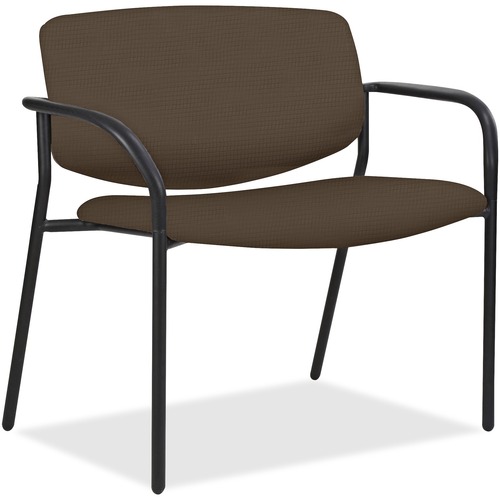 Lorell  Chair, 600 lb. Capacity, 25"x33"x36-1/2", BG Fabric/BK Frame