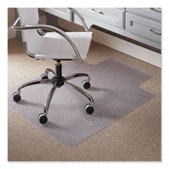 Low Pile Chairmat, Cleats, Lip 20"x10", 36"x48", Clear