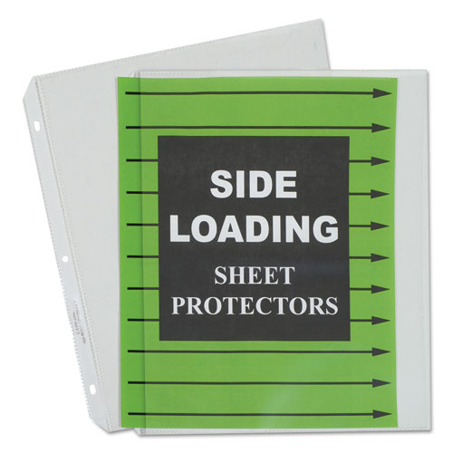 Side-Loading Sheet Protectors, 8-1/2"x11", 50/BX, Clear