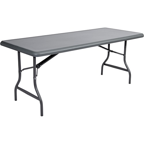 Folding Table, 1200 lb Capacity, 72"x30"x29", Charcoal