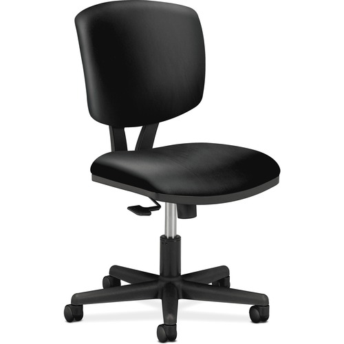 Task Chair, Synchro Tilt, 19-3/4"x25-3/4"x40", BK Leather