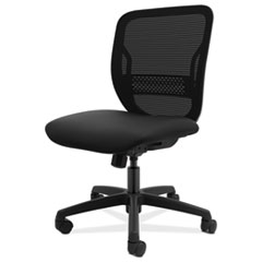 The HON Company  Task Chair, Mesh Back, No Arms, 25-3/4"x25-1/4"x38-1/4", BK
