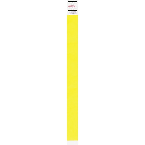 Advantus Corp.  Wristbands, Tyvek, Seq Numbered, 500/PK, Neon Yellow