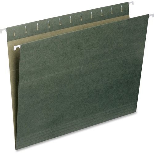 Hanging Folders Without Tabs, Letter, 25/BX, Standard Green